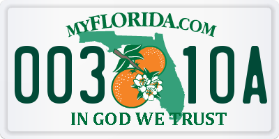 FL license plate 0031OA