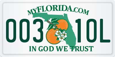 FL license plate 0031OL