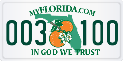 FL license plate 0031OO