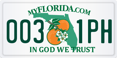 FL license plate 0031PH