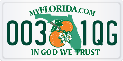 FL license plate 0031QG