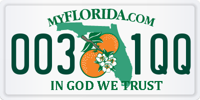 FL license plate 0031QQ