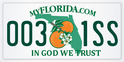 FL license plate 0031SS