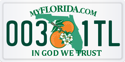FL license plate 0031TL