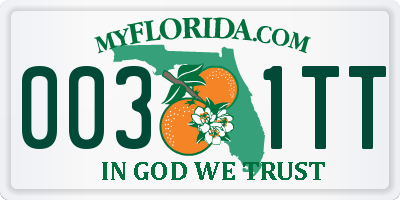 FL license plate 0031TT