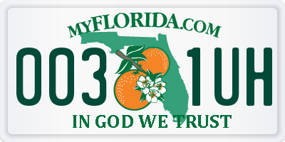 FL license plate 0031UH