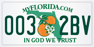 FL license plate 0032BV