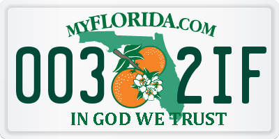 FL license plate 0032IF