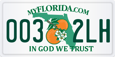 FL license plate 0032LH
