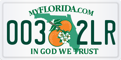 FL license plate 0032LR