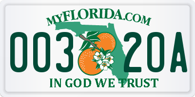 FL license plate 0032OA