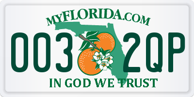 FL license plate 0032QP