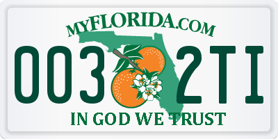 FL license plate 0032TI