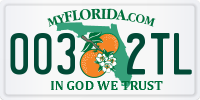 FL license plate 0032TL