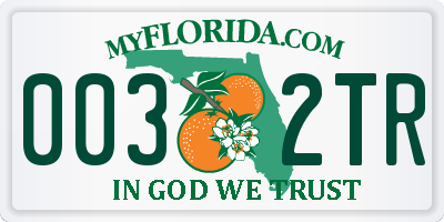 FL license plate 0032TR