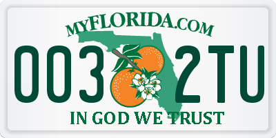 FL license plate 0032TU