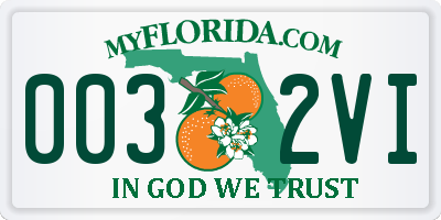 FL license plate 0032VI