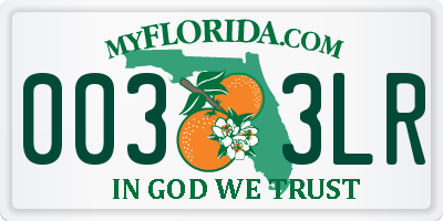 FL license plate 0033LR