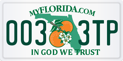 FL license plate 0033TP