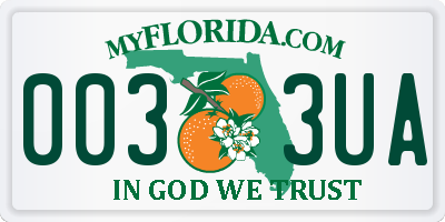 FL license plate 0033UA