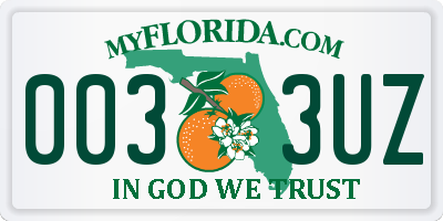 FL license plate 0033UZ