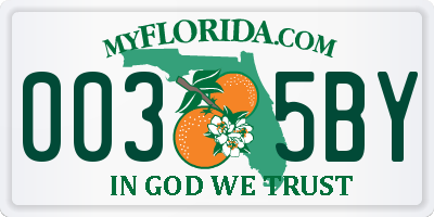 FL license plate 0035BY