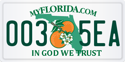 FL license plate 0035EA