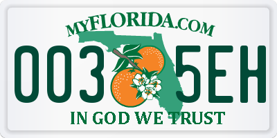 FL license plate 0035EH