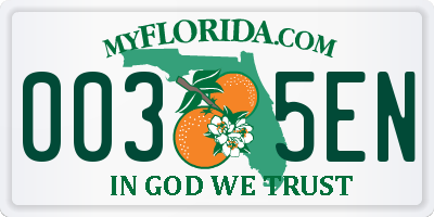 FL license plate 0035EN