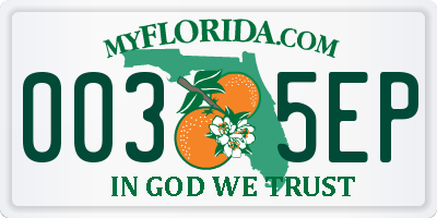 FL license plate 0035EP