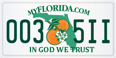 FL license plate 0035II