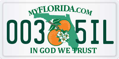 FL license plate 0035IL