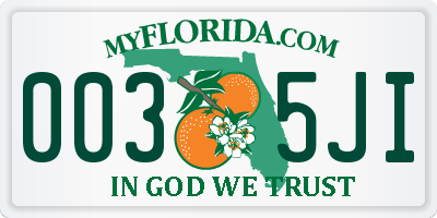 FL license plate 0035JI