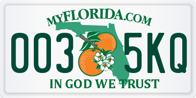 FL license plate 0035KQ