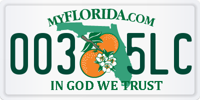 FL license plate 0035LC