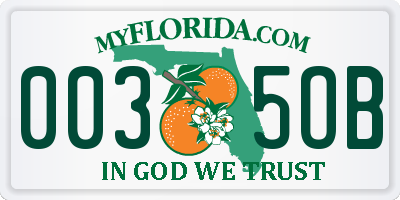 FL license plate 0035OB