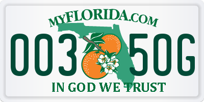 FL license plate 0035OG