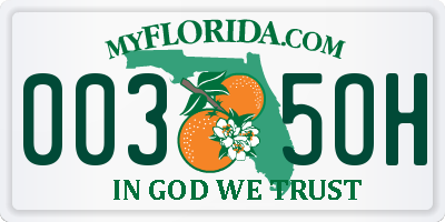 FL license plate 0035OH
