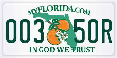 FL license plate 0035OR
