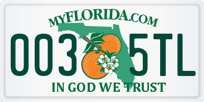 FL license plate 0035TL