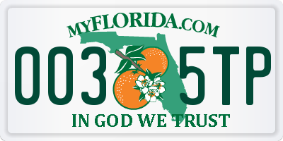 FL license plate 0035TP
