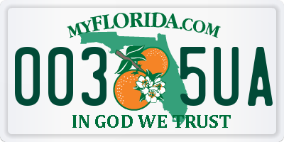 FL license plate 0035UA