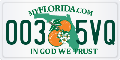 FL license plate 0035VQ