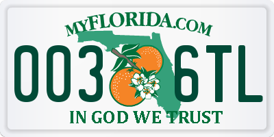 FL license plate 0036TL