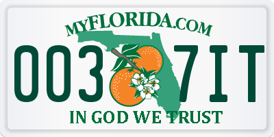 FL license plate 0037IT