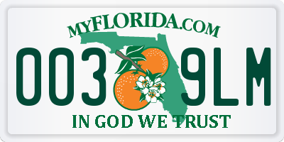 FL license plate 0039LM