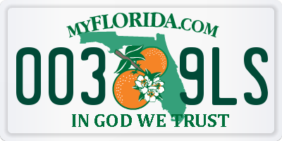FL license plate 0039LS