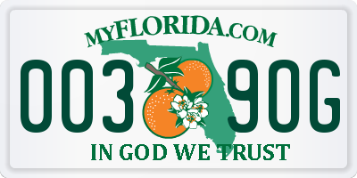 FL license plate 0039OG