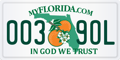 FL license plate 0039OL