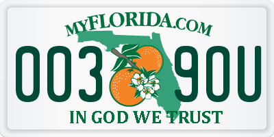 FL license plate 0039OU